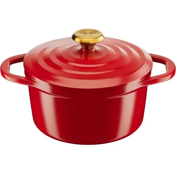 Tefal Oala cu capac Tefal Round Air Cocotte E2544655, 24cm, 4.7L, Aluminiu