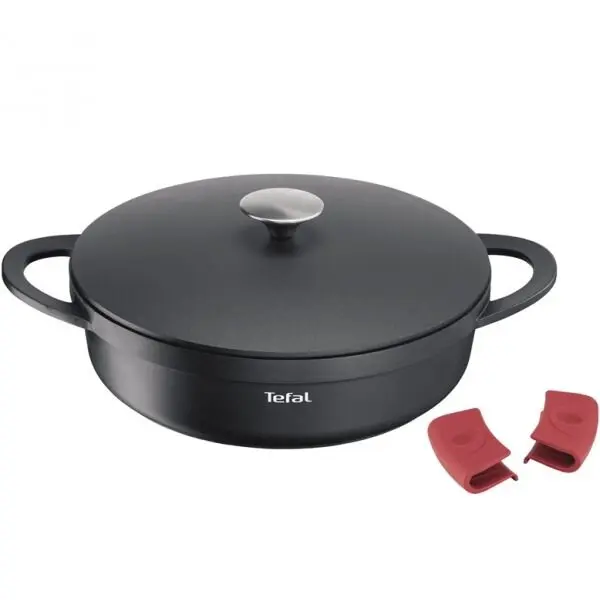 Tefal Oala rotunda cu capac Tefal Trattoria E2187234, D28cm, 4.3L