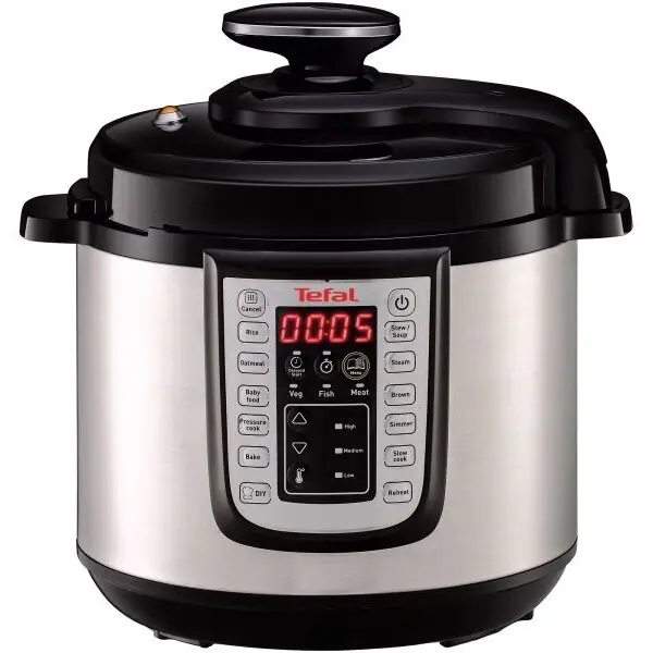 Tefal Oala sub presiune electrica Tefal CY505E30 One Pot, 1200 W, 6 L, 25 de programe, pastrare la cald, Negru