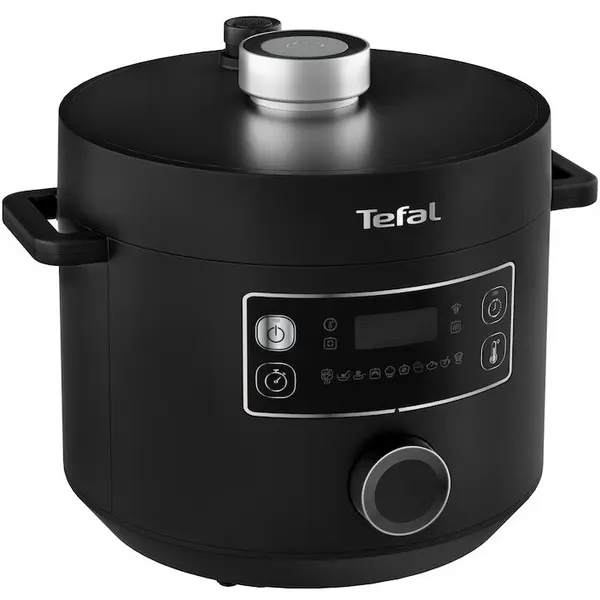 Tefal Oala sub presiune electrica Tefal Turbo Cuisine CY754830, 1090W, 4.8L, 10 programe, interfata intuitiva, bol de gatit Tefal Spherical Bowl, negru