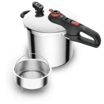 Tefal Oala sub presiune Tefal Secure Chrono, capacitate 8 L, 2 programe de gatire, compatibil cu inductia, argintiu
