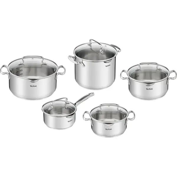 Tefal Set 10 piese inox Tefal Duetto Plus, inductie