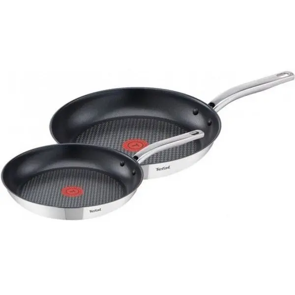 Tefal Set 2 tigai Tefal Intuition A703S214 , 20/26 cm, 2 piese, Inductie, Inox