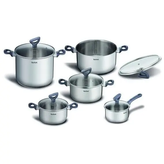 Tefal Set oale cu capac Tefal G712SA55 Daily Cook, 10 piese, inox
