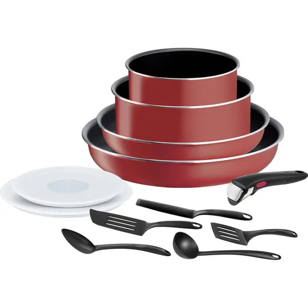 Tefal Tefal L1529302 Set de vase Ingenio Easy Cook N Clean, 12 buc, Rosu