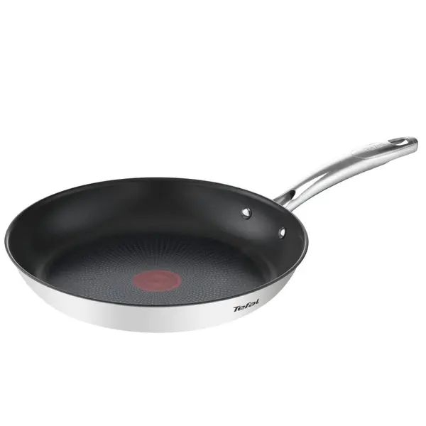 Tefal Tigaie antiaderenta Tefal, Duetto, 24 cm, Otel, Negru/Argintiu
