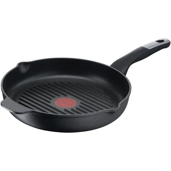 Tefal Tigaie grill Tefal Unlimited, Thermo-Signal, Thermo-Fusion, invelis antiaderent din titan, 26 cm