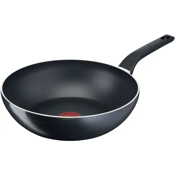 Tefal Tigaie Wok Tefal Start&Cook, 28 cm, inductie, Argintiu Negru