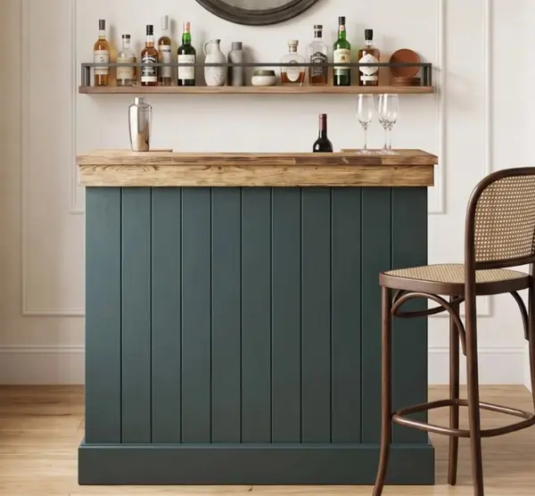 Tejghea de bar cu dungi verticale 120 cm cu finisaj Vopsit