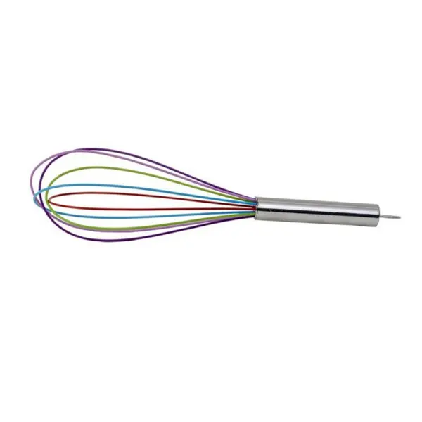 Tel din Silicon cu Maner de Inox, Lungime 30 cm, Multicolor