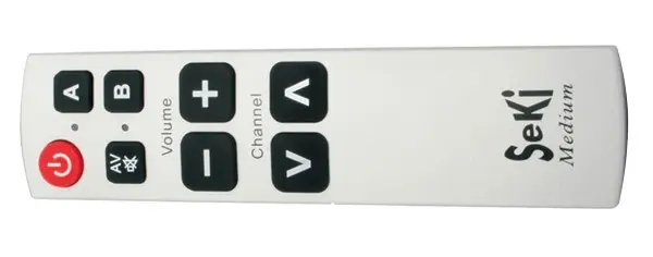 Telecomandă SEKI MEDIUM argintiu pentru seniori - universal - butoane mari