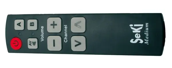 Telecomandă SEKI MEDIUM negru pentru seniori - universal - butoane mari