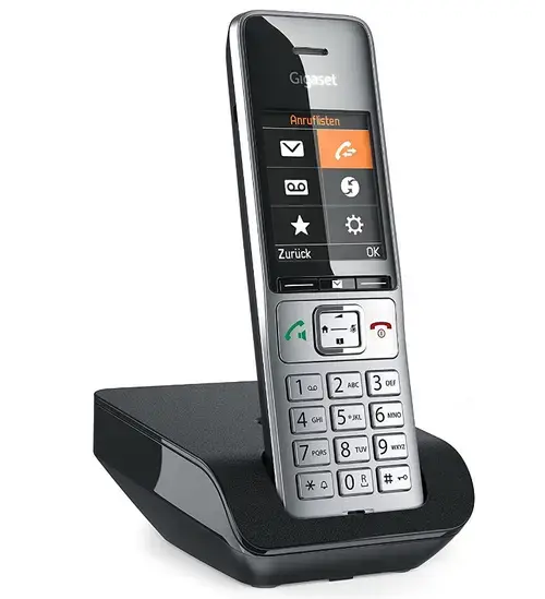 Telefon DECT fara fir Gigaset COMFORT 500, SMS, Hands Free (Argintiu/Negru)