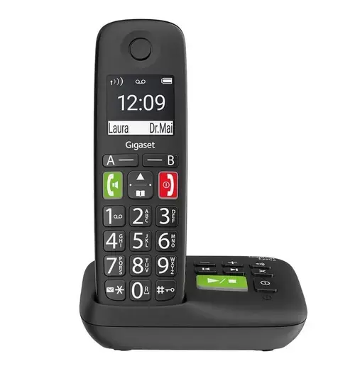 Telefon DECT fara fir Gigaset E290 A, Caller ID (Negru)