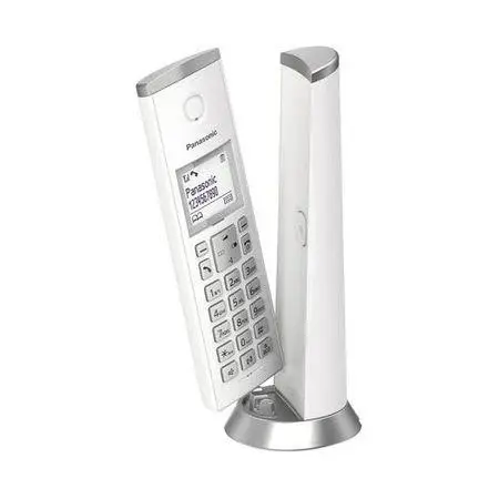 Telefon DECT Panasonic KX-TGK210FXW, Caller ID, max 50 contacte, display LCD 1.5”, alarma, alb