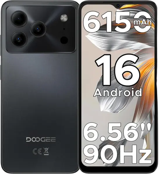 Telefon Doogee Note 56 4G Octa-Core 6.56-inch IPS 90Hz 4GB RAM 64GB 6150mAh Android 16 Black