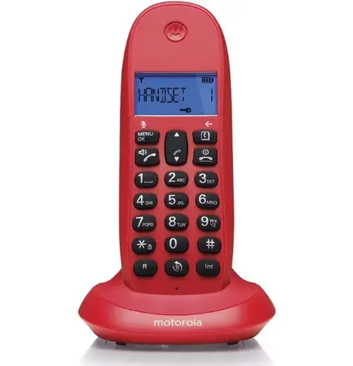 Telefon fix fara fir Motorola C1001LB+ (Rosu)