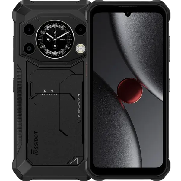 Telefon Fossibot F117, 4G, Dual SIM, 6.75 120Hz, 8-Core T615, 8GB RAM, 256GB, NFC, 10000mAh, Android 15, Black