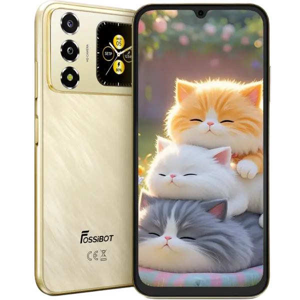Telefon Fossibot S7, 4G, Dual SIM, 6.9 120Hz, Octa-Core T615, 4GB RAM, 128GB, Camera 16MP + 8MP, 5000mAh, Android 16, Gold