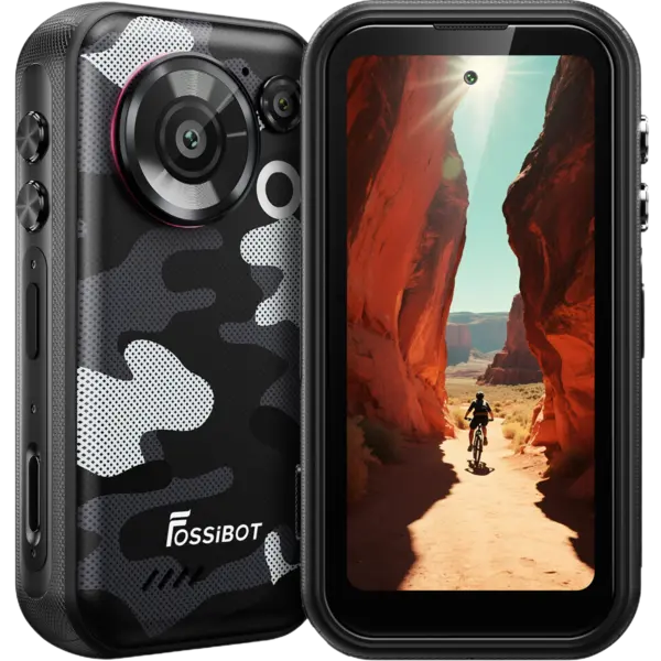 Telefon mini Fossibot F116 Pro cu Action Camera 4K Ultra-Wide, 5G, Dual SIM, 4-inch 120Hz, Dimensity 7300, 12GB RAM, 256GB, Optical Image Stabilization, NFC, 3600mAh, Android 16, Grey