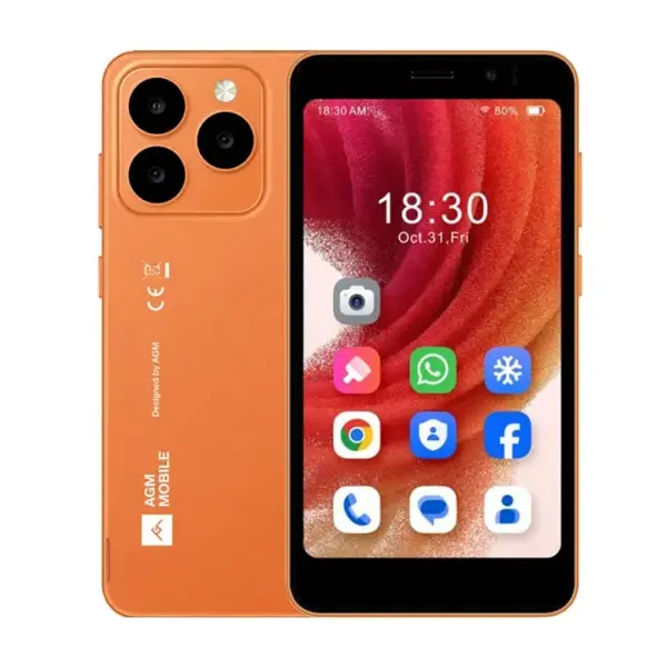 Telefon Mobil AGM Note N2, Portocaliu, 4G LTE, 4.96 , 6GB RAM (3GB + 3GB extensibili), 32GB, Android 16 Go, 3000mAh, Dual SIM