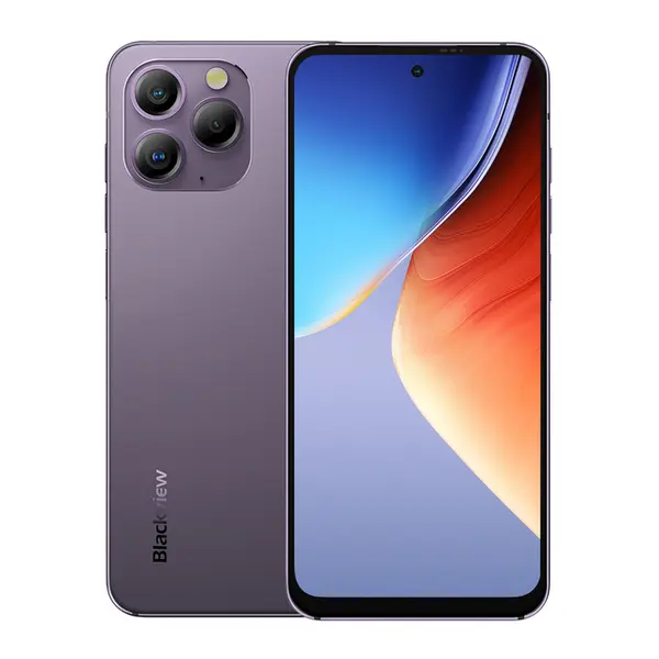 Telefon mobil Blackview A96, Provence Purple, 4G, display 6.5 120Hz 2.4K, 24GB RAM (12GB + 12GB extensibili), 256GB ROM, Android 13, Helio G99, 4380mAh, Dual SIM
