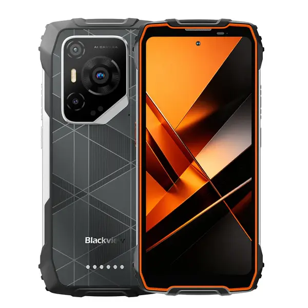 Telefon Mobil Blackview BL7000 Pro, Portocaliu, 5G, 6.78 FHD+ 120Hz, 32GB RAM (8GB + 24GB extensibili), 256GB, 50MP + 20MP Night Vision, 7500mAh, Android 16, Dual SIM