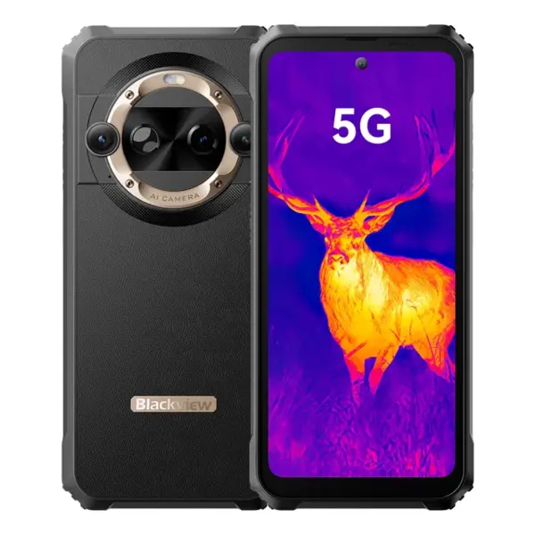 Telefon mobil Blackview BL9000 Pro Gold, 5G, Camera termica FLIR Lepton 3.5, 6.78 2.4K FHD+ 120Hz, 36GB RAM(12GB + 24GB extensibili), 512GB ROM, Android 14, 8800mAh,MediaTek Dimensity 8020, Dual SIM