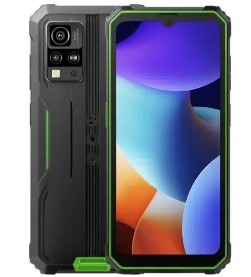 Telefon Mobil Blackview BV4800 Pro, Procesor Unisoc T606, Ecran IPS LCD touchscreen 6.56inch, 4GB RAM, 128GB Flash, Camera Duala 16 + 2 MP, Wi-Fi, 4G, Dual Sim, Android (Negru/Verde)