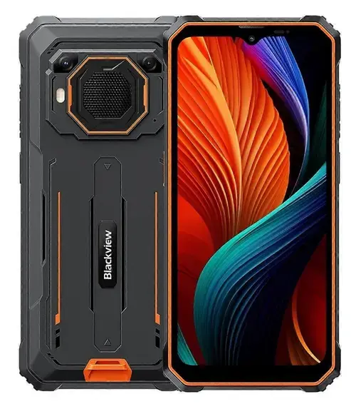 Telefon Mobil Blackview BV6200 Plus, Procesor Unisoc T606 Octa-Core, Ecran IPS 6.56inch, 8GB RAM, 256GB Flash, Camera Duala 16 + 2 MP, Wi-Fi, 4G, Dual SIM, Android (Negru/Portocaliu)