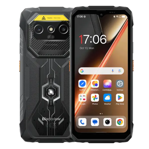 Telefon Mobil Blackview ROCK 1 Pro, Negru, 4G LTE, Cititor coduri de bare, Ecran 6.56 HD+ 90Hz, 32GB RAM (8GB + 24GB extensibili), 256GB, Camera 16MP + 20MP Night Vision, Android 16, NFC, Dual SIM