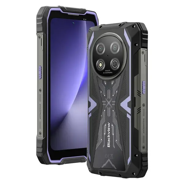 Telefon Mobil Blackview ROCK 2, Mov, 5G, 6.67 HD+ IPS, 32GB RAM (12GB+20GB extensibili), 256GB ROM, 16MP, Android 16, UNISOC T8100, 120Hz, 15000mAh, 33W, Dual SIM