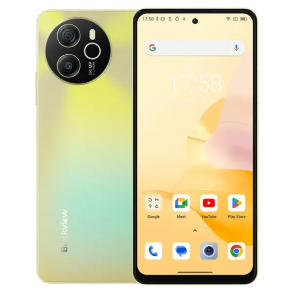 Telefon mobil Blackview Shark 8 Gold, 4G, 6.78 FHD+ 120Hz 2.4K, 16GB RAM (8GB + 8GB extensibili), 256GB ROM, 64MP, Android 13, Helio G99, 5000mAh, Dual SIM