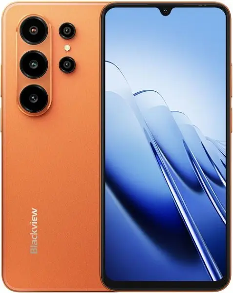Telefon Mobil Blackview WAVE 10, Portocaliu, 4G LTE, Ecran 6.56 HD+ 90Hz, 24GB RAM (8GB RAM + 16GB extensibili), 128GB ROM, Android 16, Camera 13MP, Baterie 5000mAh, Dual SIM