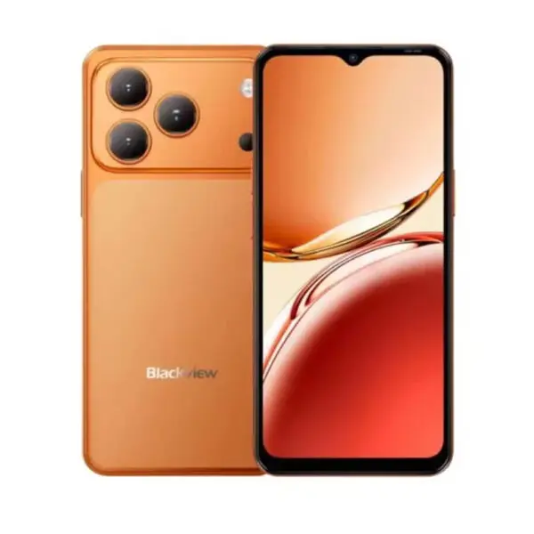 Telefon Mobil Blackview Wave 7C, Portocaliu, 4G LTE, Ecran 6.56 HD+, 16GB RAM (4GB + 12GB extensibili), 128GB, Camera 32MP, 5000mAh, Android 16, Dual SIM