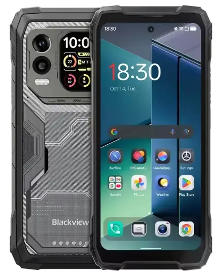 Telefon Mobil Blackview Xplore 1 Pro, Negru, 5G, 6.78, ³ FHD+, 44GB RAM (12GB + 32GB Extensibili), 256GB ROM, 64 MP, Android 15, Dimensity 7050, Ecran Secundar, Camera Termica, 20000, mAh, 55, W, Dual SIM