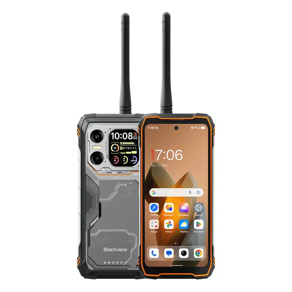 Telefon Mobil Blackview Xplore 1 Walkie Talkie, Portocaliu, 5G, 6.78, ³ FHD+, 48GB RAM (16GB + 32GB Extensibili), 512GB ROM, Android 15, Dimensity 7050, Ecran Secundar, Night Vision, 20000, mAh, Dual SIM