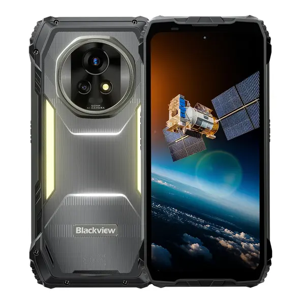 Telefon Mobil Blackview XPLORE 2 Satellite, Negru, 5G, 6.73 AMOLED, 48GB RAM(16GB+32GB extensibili), 1TB ROM, 50MP, DokeOS 4.2, Dimensity 8300, Mesagerie prin Satelit, eSIM, 20000mAh, 120W, Dual SIM