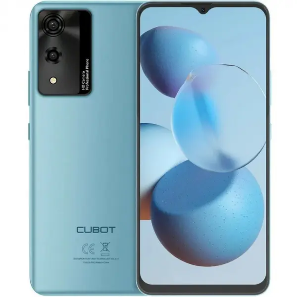 Telefon mobil Cubot A10, Albastru, 4G, 6.56 HD+ 90Hz, 12GB RAM (4GB + 8GB extensibili), 128GB ROM, Android 14, SC T606 Octa-Core, 48MP+16MP, NFC, OTG, Face ID, baterie de 5100mAh, Dual SIM