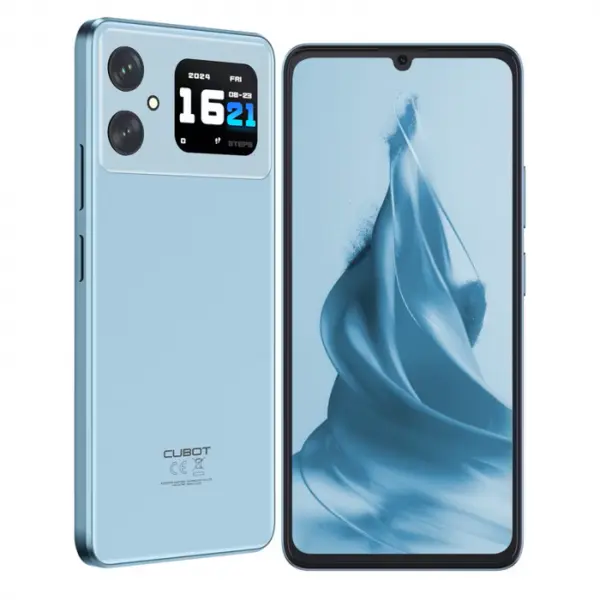 Telefon Mobil Cubot A20, Albastru, 4G, 6.745 HD+ 90Hz, 12GB RAM (4GB + 8GB extensibili), 128GB ROM, Android 14, SC T616 Octa-Core, 48MP+16MP, OTG, Face ID, baterie 5100mAh, Dual SIM
