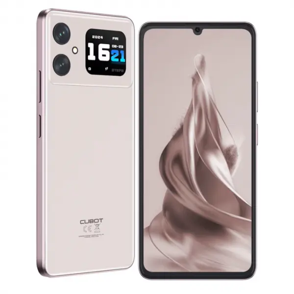 Telefon Mobil Cubot A20, Roz, 4G, 6.745 HD+ 90Hz, 12GB RAM (4GB + 8GB extensibili), 128GB ROM, Android 14, SC T616 Octa-Core, 48MP+16MP, OTG, Face ID, baterie 5100mAh, Dual SIM