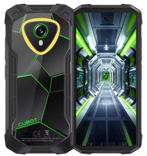 Telefon mobil Cubot King Kong MINI 4, Verde, 4G, 4.7 IPS, 16GB RAM (6GB+10GB Extensibili), 128GB ROM, 48MP, Android 15, Unisoc, NFC, Face ID, 4700mAh, Dual SIM