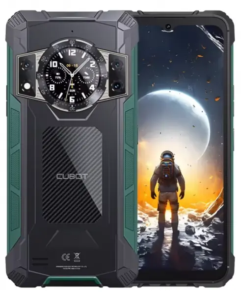 Telefon mobil Cubot KingKong Ace 2, Verde, 4G, 6.56 HD+ 90Hz, 16GBRAM (6GB+10GB extensibil), 128GB ROM, Android 14, G85 OctaCore, 48MP+16MP, 5100mAh, 18W, NFC, Face ID, Dual SIM