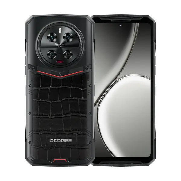 Telefon mobil Doogee DK10, Negru Piele, 5G, 6.67 120Hz 2K AMOLED, 32GB RAM (12GB + 20GB extensibili), 512GB ROM, Android 13, Dimensity 8020, Morpho Quad Camera, NFC, OTG, FM, 5150mAh, 120W, Dual SIM