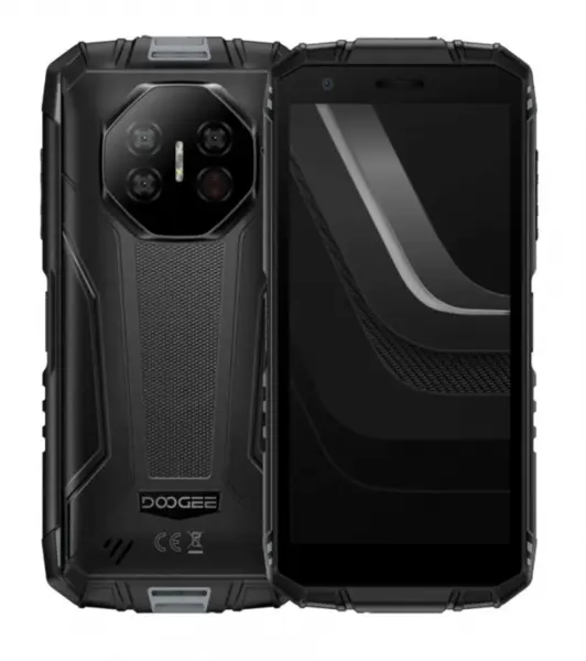 Telefon mobil Doogee Fire 3 Pro, Negru, 4G, 5.5 HD+ IPS, 16GB RAM (4GB + 12GB Extensibili), 128GB ROM, 16MP, Android 15, Unisoc T7200, Night Vision, NFC, Incarcare inversa, 8350mAh, 18W, Dual SIM