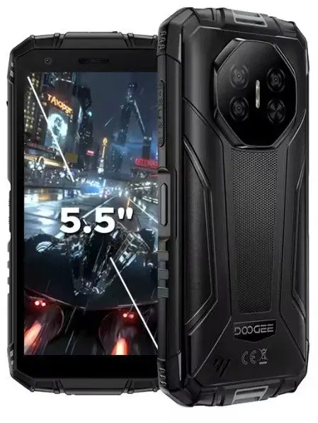 Telefon mobil Doogee Fire 3 Ultra, Negru, 4G, 5.5 HD+ IPS, 24GB RAM (6GB + 18GB Extensibili), 256GB ROM, 16MP, Android 15, Unisoc T7200, Night Vision, NFC, Incarcare inversa, 8350mAh, 18W, Dual SIM