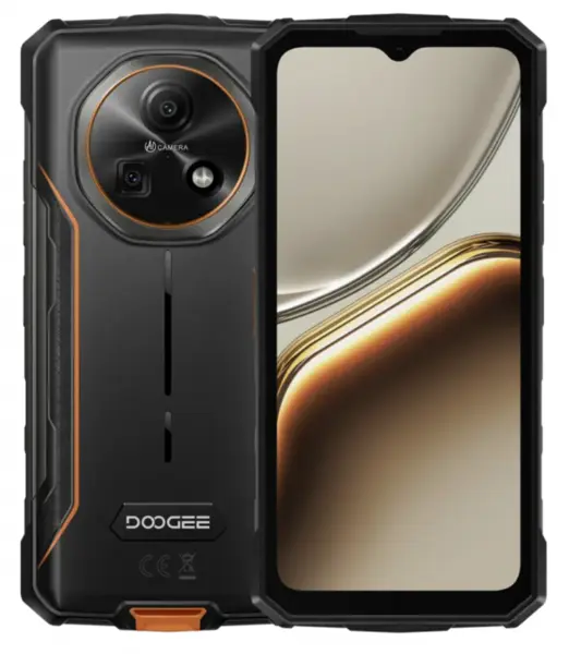 Telefon mobil DOOGEE Fire 7, Portocaliu, 5G, 6.6 HD+ IPS, 16GB RAM(4GB+12GB Extensibili), 256GB ROM, 64MP, Android 15, Dimensity 6300, Difuzoare duble, NFC, OTG, Face ID, 13000mAh, 18W, Dual SIM