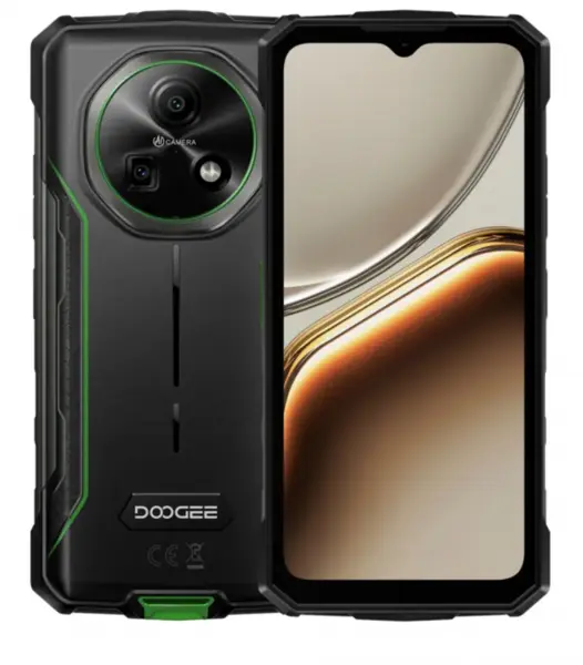 Telefon mobil DOOGEE Fire 7, Verde, 5G, 6.6 HD+ IPS, 16GB RAM(4GB+12GB Extensibili), 256GB ROM, 64MP, Android 15, Dimensity 6300, Difuzoare duble, NFC, OTG, Face ID, 13000mAh, 18W, Dual SIM