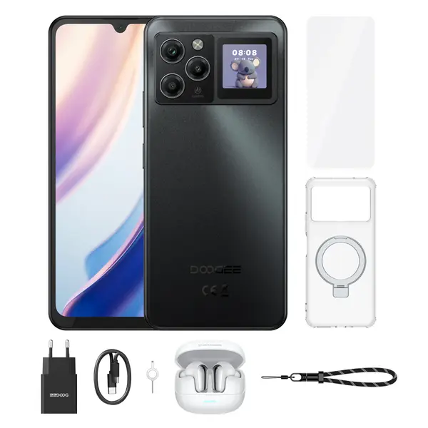 Telefon Mobil DOOGEE M30 Pro VIP Rugged, Negru, 4G, Ecran 6.88 120Hz + Display secundar 1.3 , 64GB RAM (8GB + 56GB extensibili), 256GB, Camera 64MP, Baterie 8000mAh, Android 16, NFC, Dual SIM