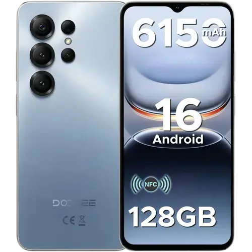 Telefon Mobil Doogee Note 56X Pro, Procesor Unisoc T7225 Octa Core, Ecran IPS LCD 6.56inch, 4GB RAM, 128GB Flash, Camera 13 MP, 4G, Wi-Fi, Dual Sim, Android (Albastru)